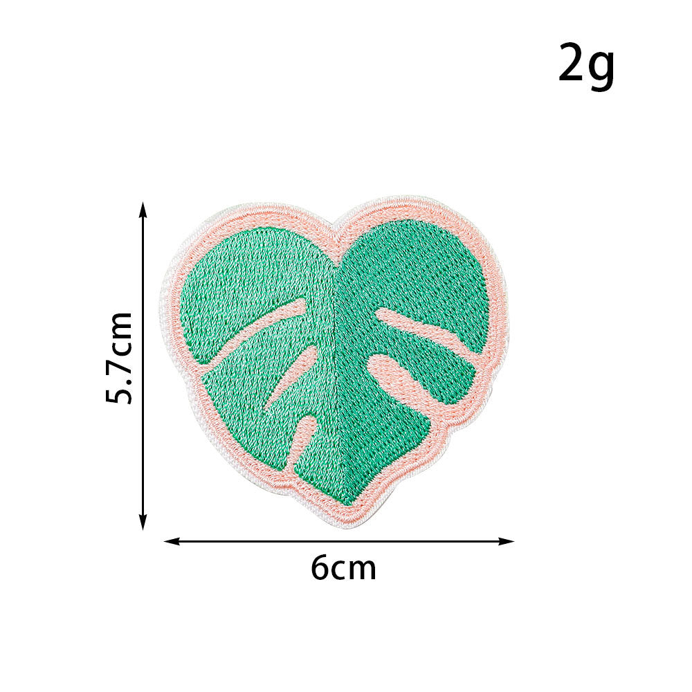Wholesale Leaf embroidered patch pattern cloth patch
